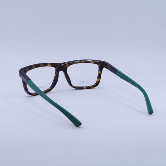 Gucci GG1737O 004 Eyeglasses Havana/Green 54mm Rectangle Frame - Picture 10 of 11